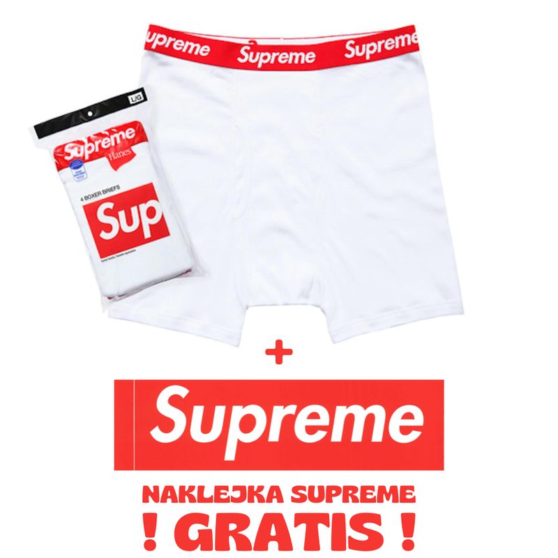 Bokserki Supreme Hanes Białe