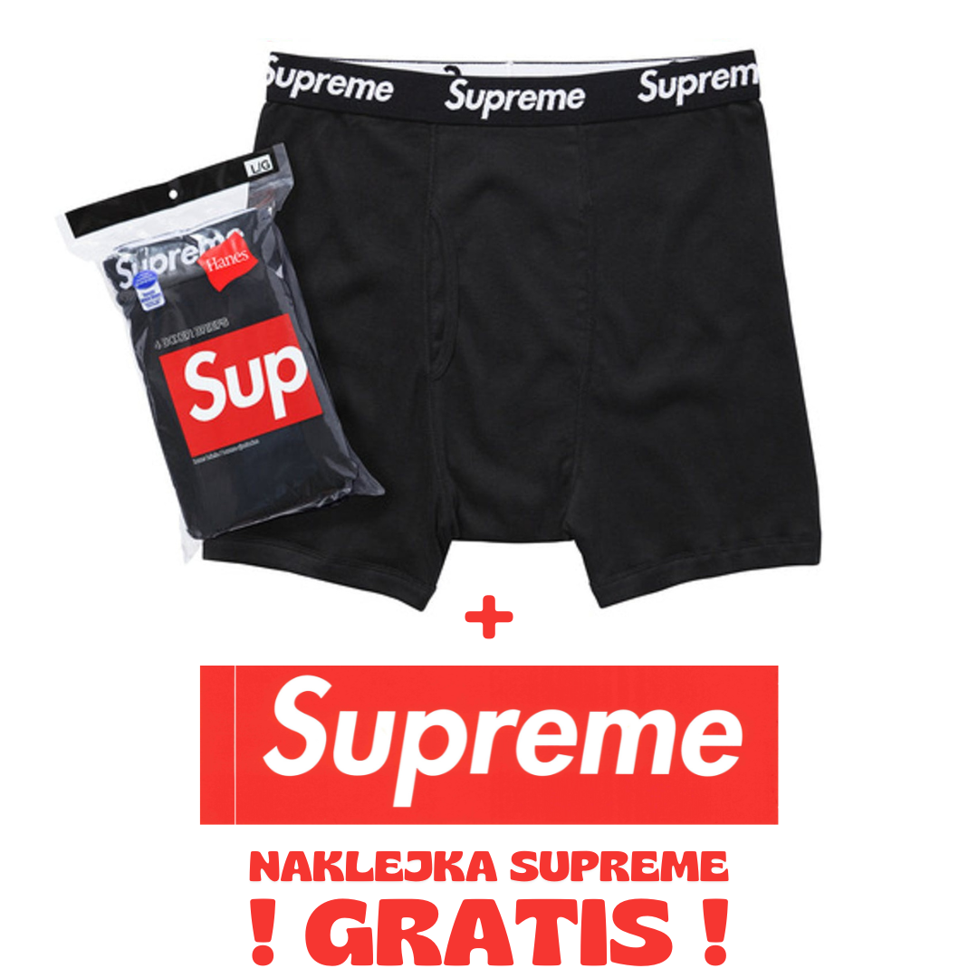 Bokserki Supreme Hanes Czarne