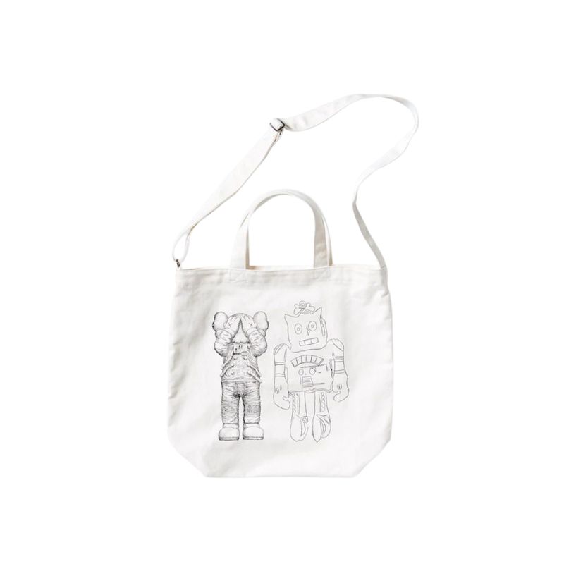Kaws x Uniqlo x Andy Warhol Totebag biały