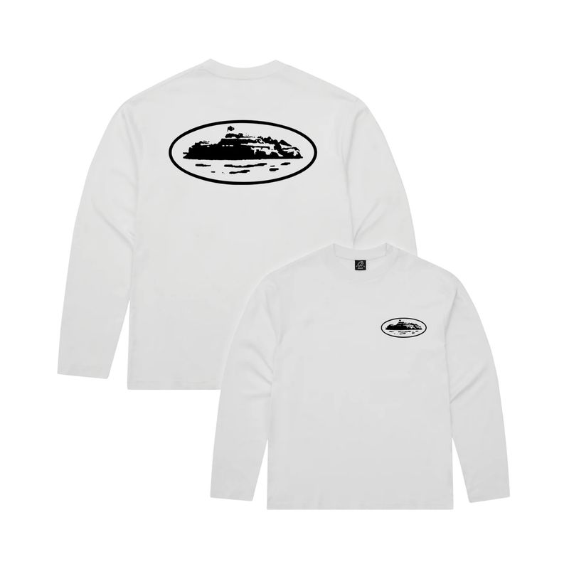 Corteiz OG LS Island Tee - White