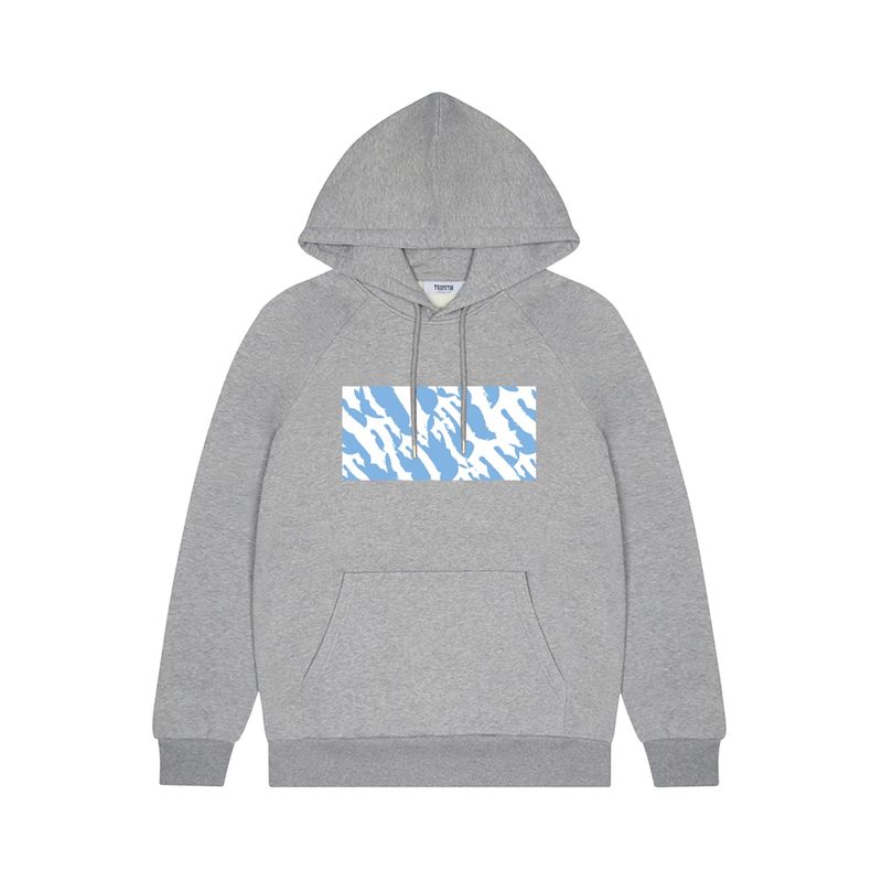 Trapstar Wavy T Box Hoodie - Grey/Blue