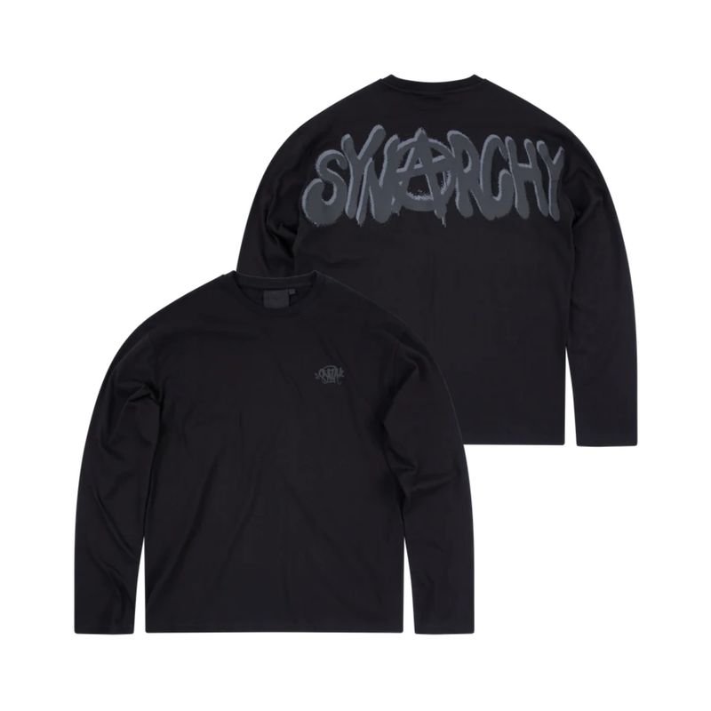 SynaWorld Synarchy Double Long Sleeve Tee - Black/Black