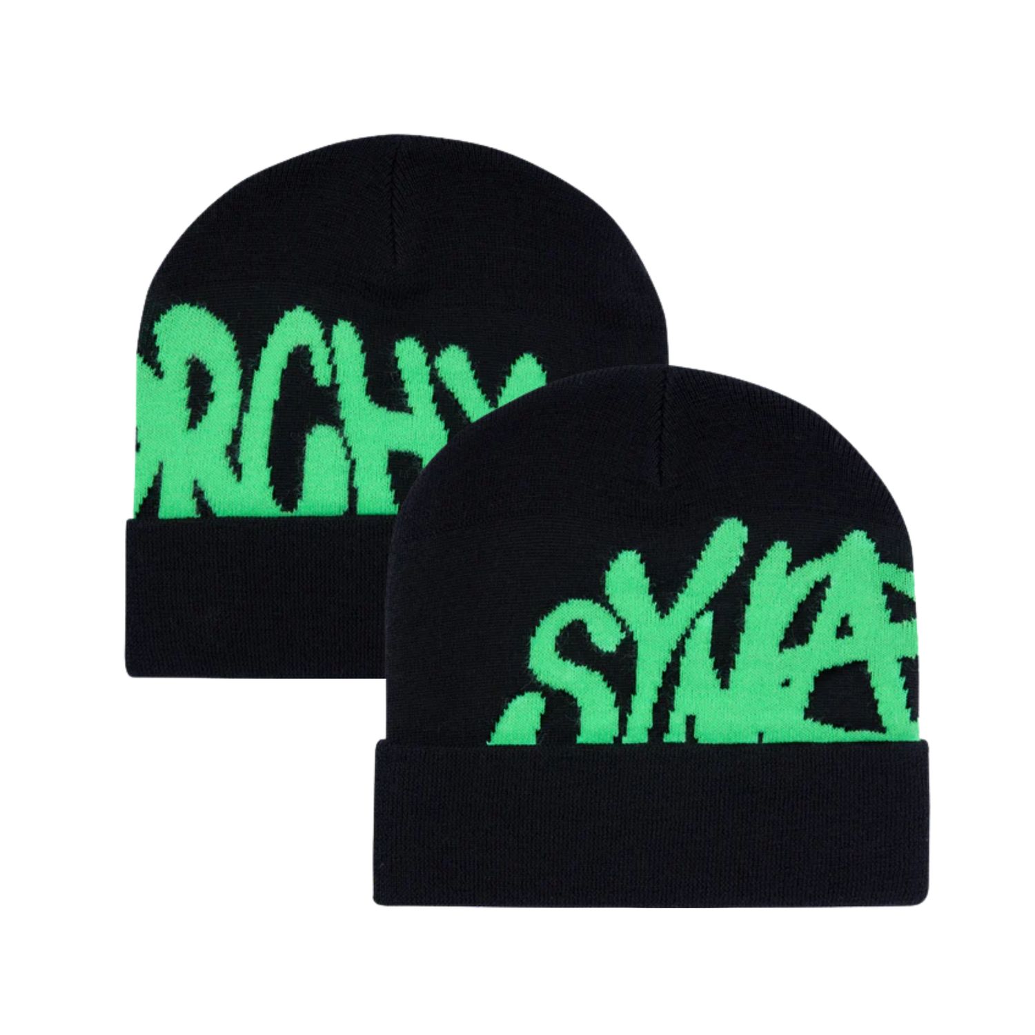SynaWorld Synarchy Cuffed Beanie - Black/Green