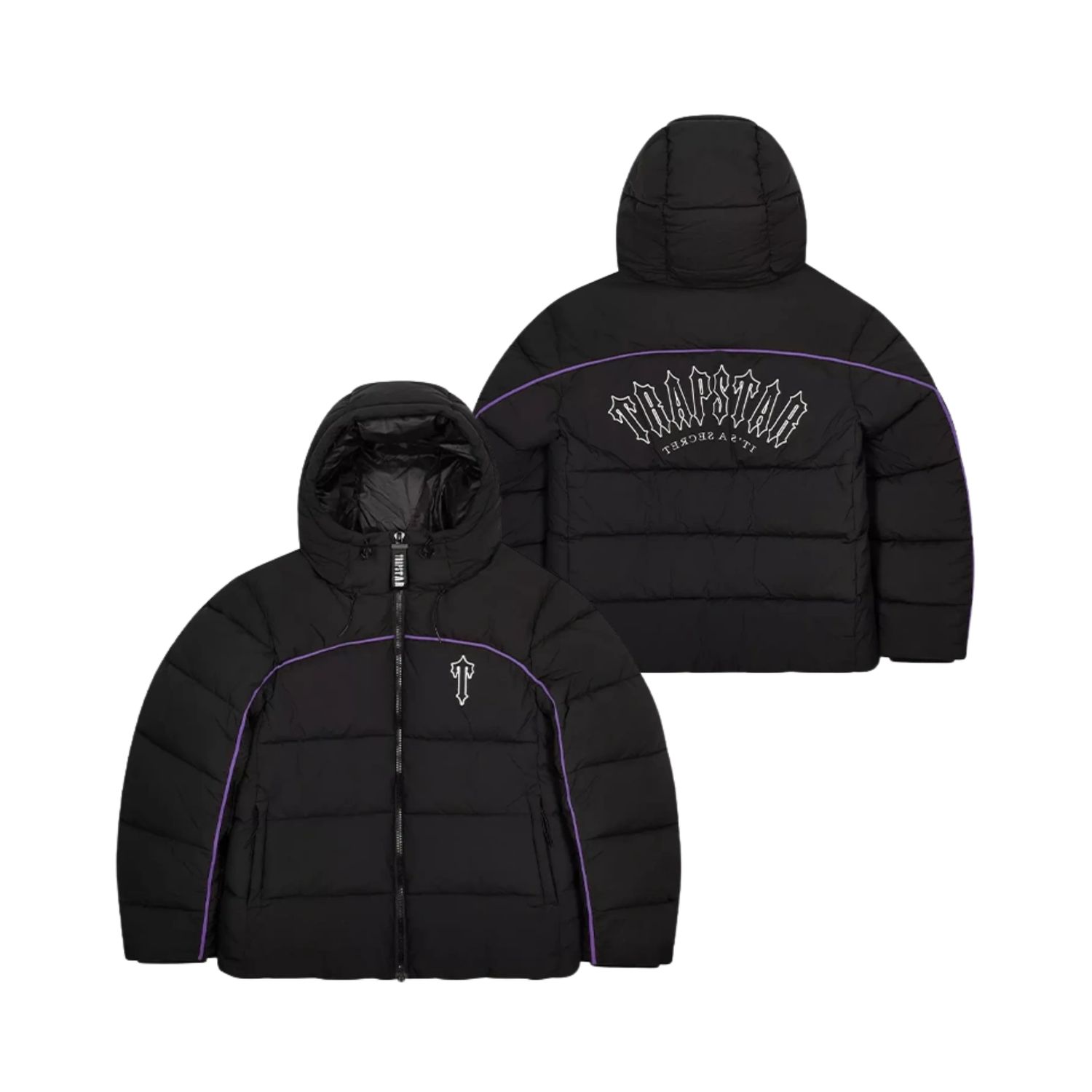Trapstar Irongate Arch Piping Puffer - Black/Purple