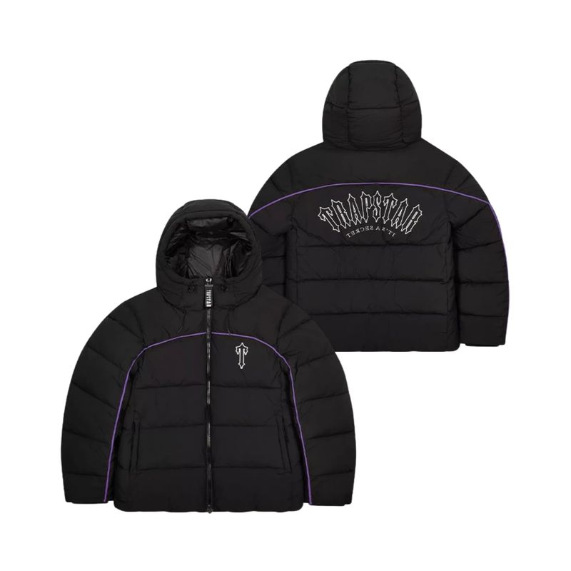 Trapstar Irongate Arch Piping Puffer - Black/Purple