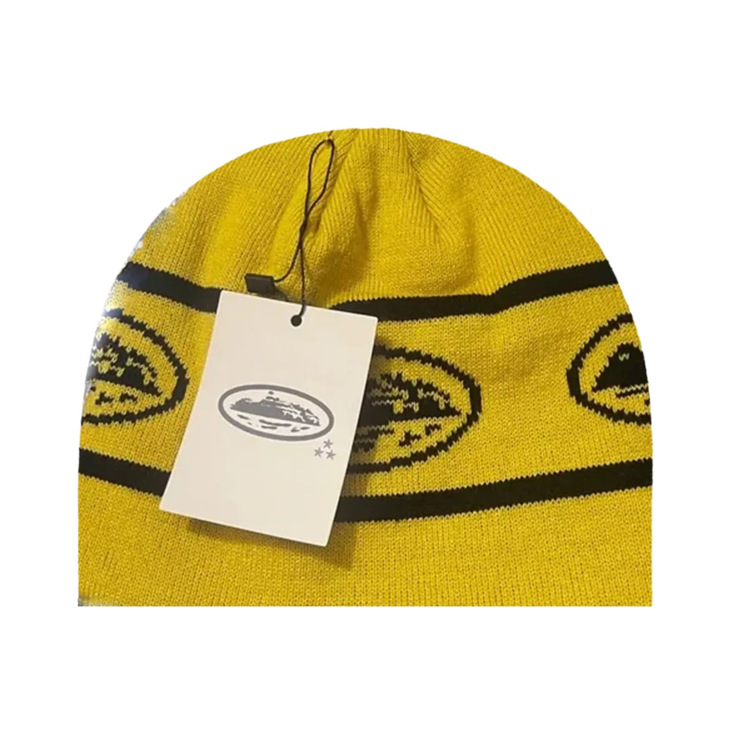 Corteiz Repeat Alcatraz Beanie Yellow Black