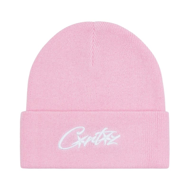 Corteiz Allstarz Folded Beanie - Pink