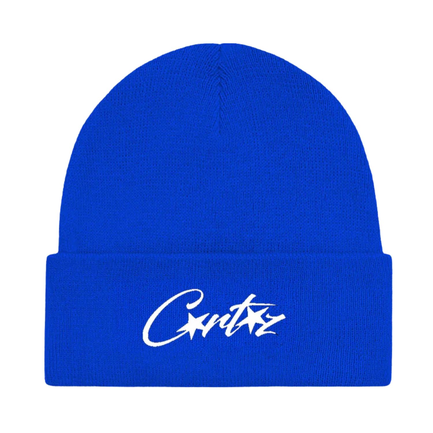 Corteiz Allstarz Folded Beanie - Blue