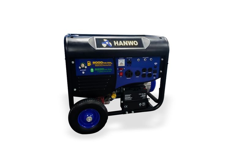 GENERADOR HANWO GASOLINA Y LPG DUAL HFG7500DE2 (8.2KW GAS/ 7.3KW LPG/ 17HP)
