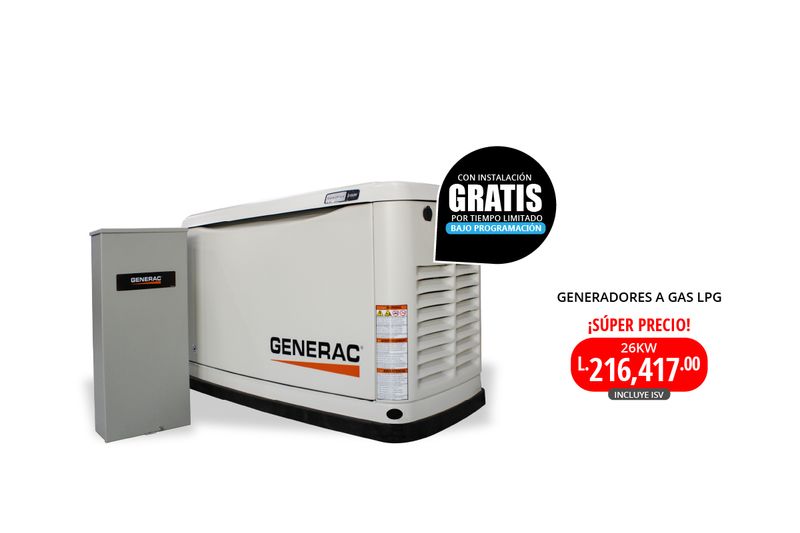 Generador generac a gas lpg de 26 kw (7291)
