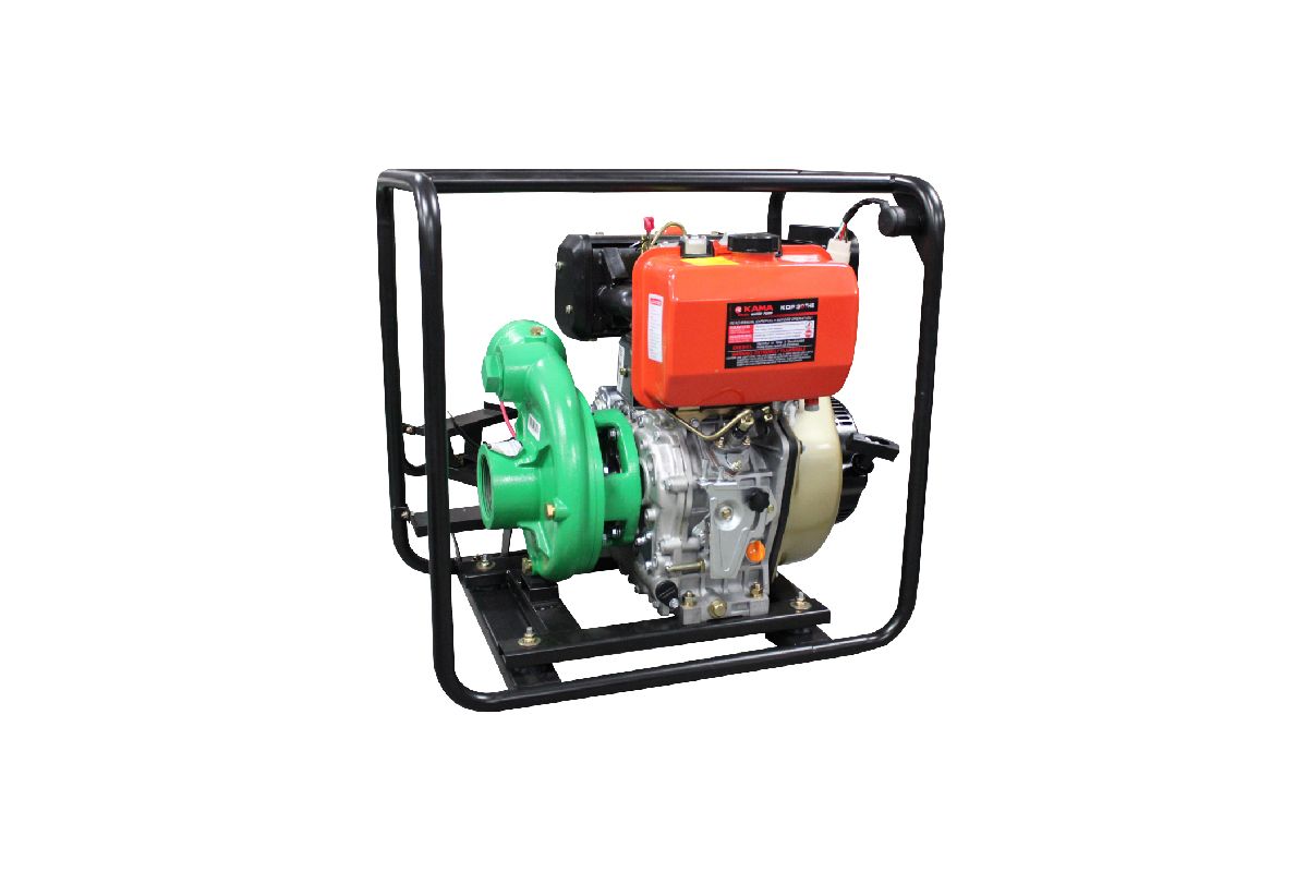 BOMBA DE PRESION KAMA KDP30THE 3in C/MOTOR DIESEL KAMA KM186FE A. ELECTRICO