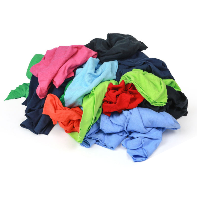 New Color T-shirt Knit Wiping Cloths -  25 LB Bag