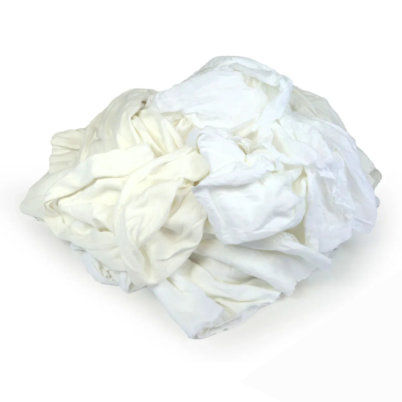 New White Techno Knit Wiper - 25 LB Bag