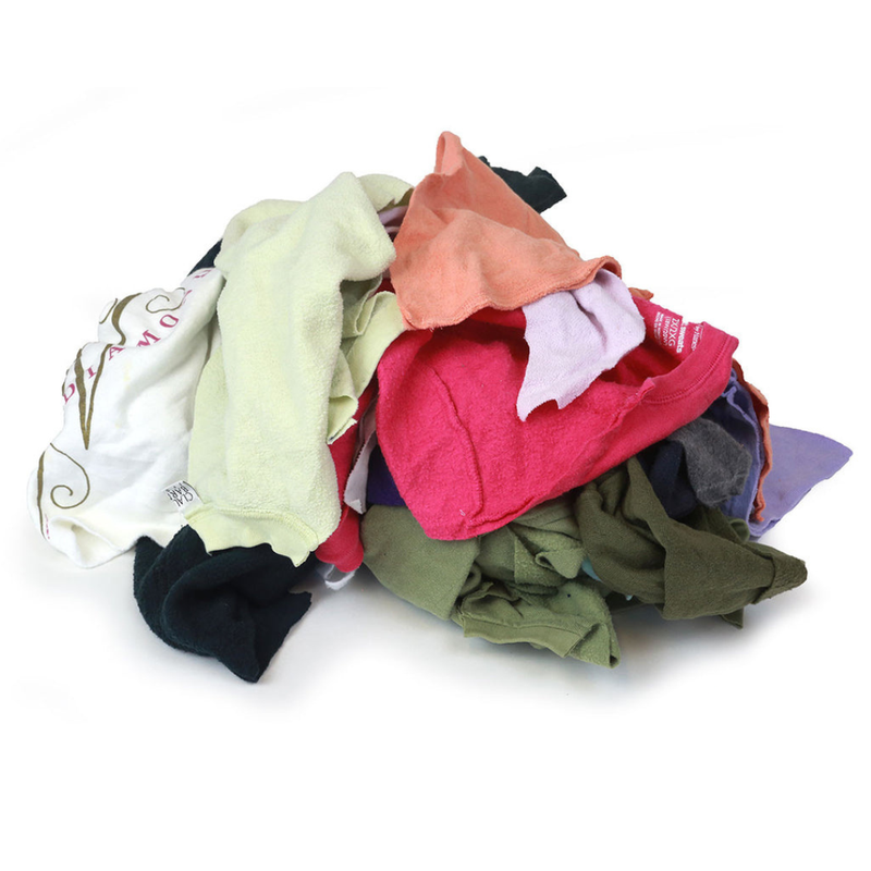 Recycled Colored Sweatshirt Rags - 25 LB Bag