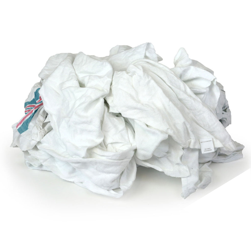 White Flannel Rags - 25 LB Bag