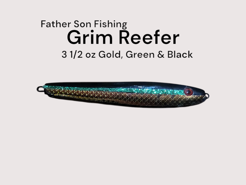 Grim Reefer Jig Gold Green And Black