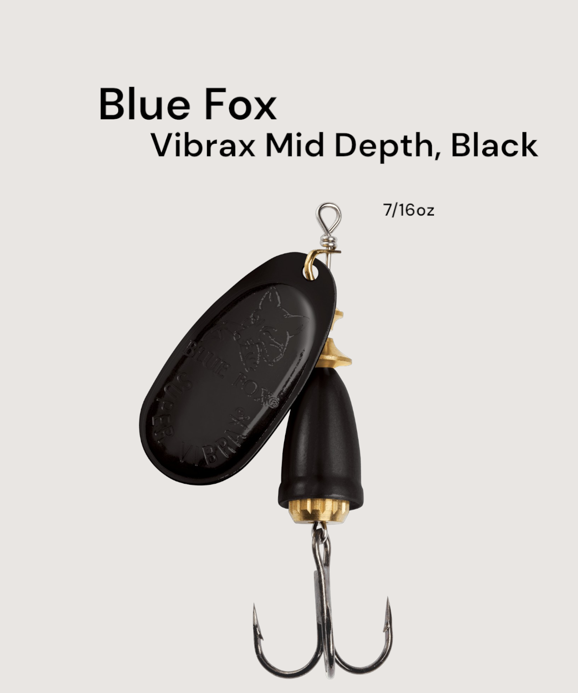 Blue Fox Vibrax 7/16 Oz Black