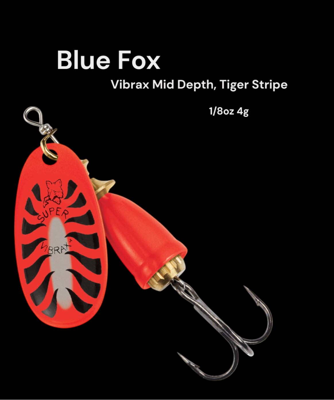 Blue Fox 1/8 4g Tiger Stripe