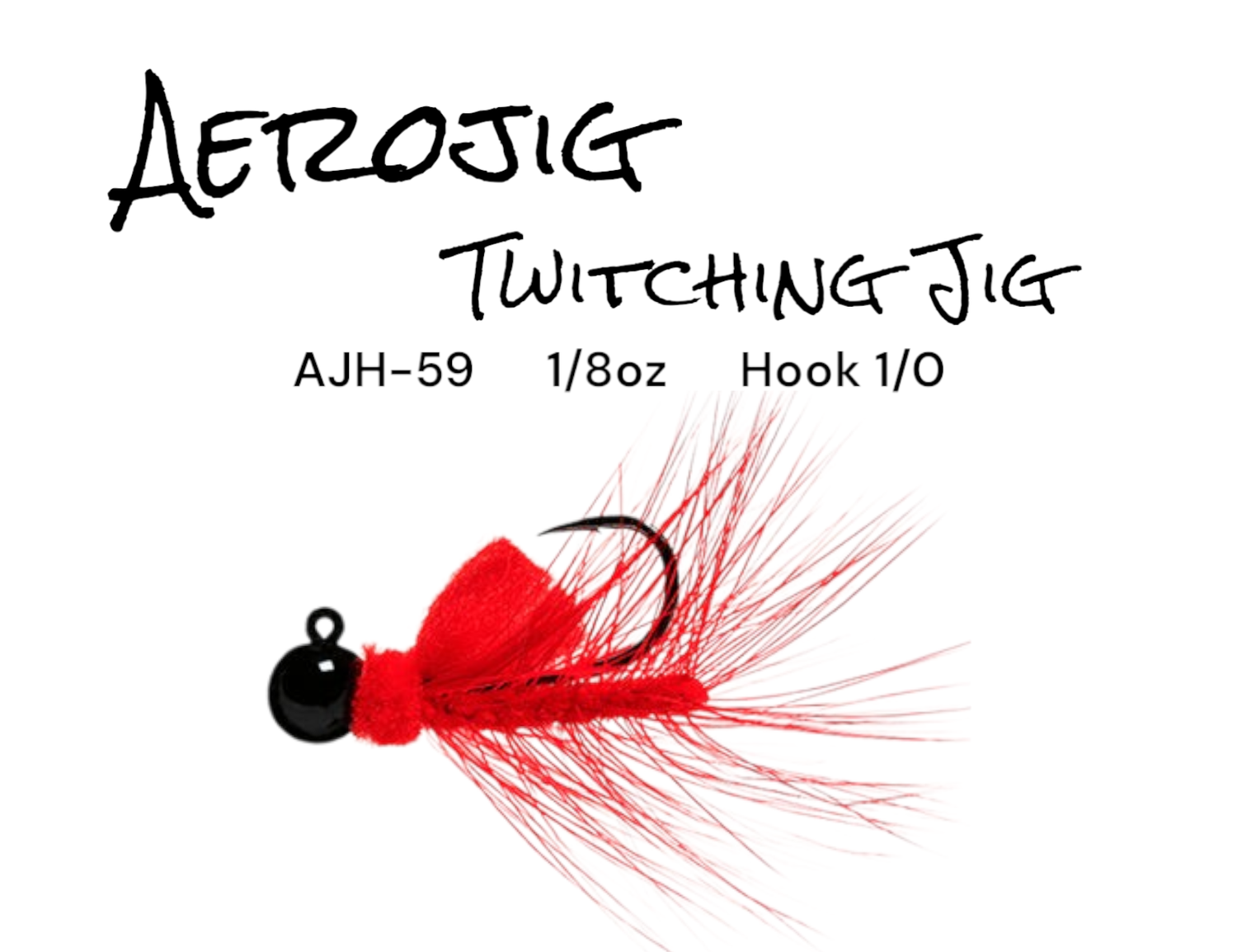 Areo Jig 1/8 Oz Black Headred Body