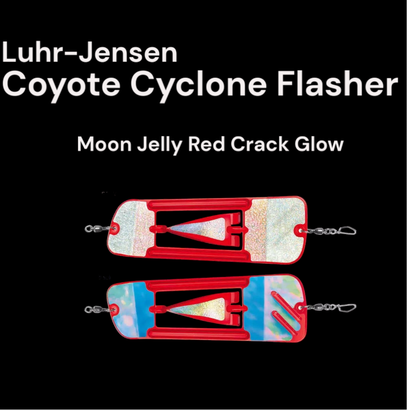 Coyote Cyclone Flasher Red Crack Moon Jelly