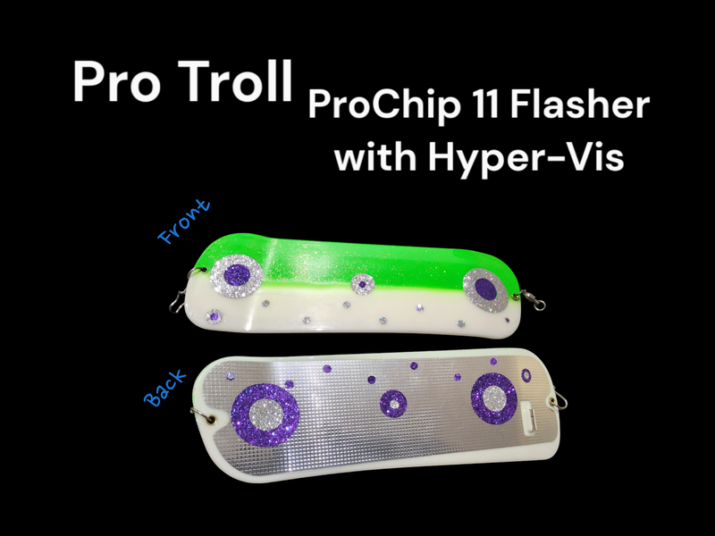 Pro Troll HotChip 11 Flasher Glow Silver With Hyper Viz