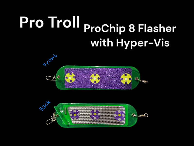 Pro Troll 8&quot; Flasher Electric Plum