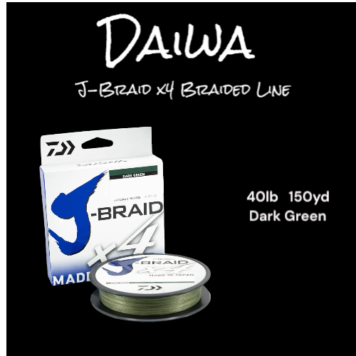 Daiwa J Braid 40lb 150m/165 yd Dark Green