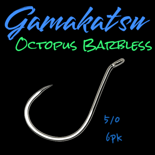 Gamakatsu Octopus Hook Barbless, Size 5/0