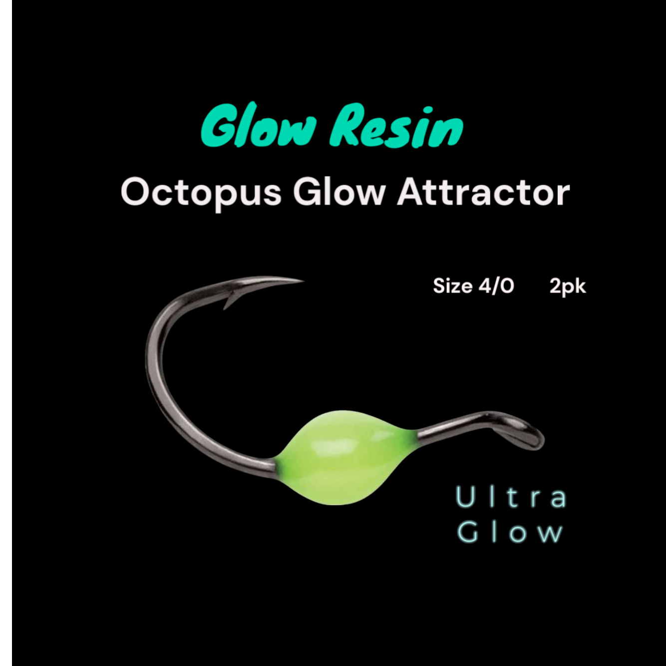 Glow Resin 4/0 Hooks