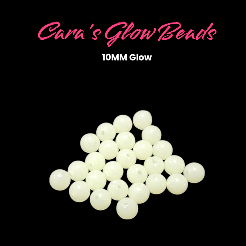 Cara&#39;s Glow Beads 10mm Wht 20