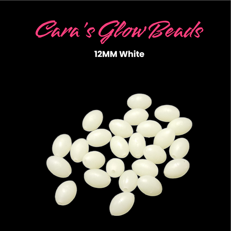 Cara&#39;s Glow Beads 12mm Wht 20