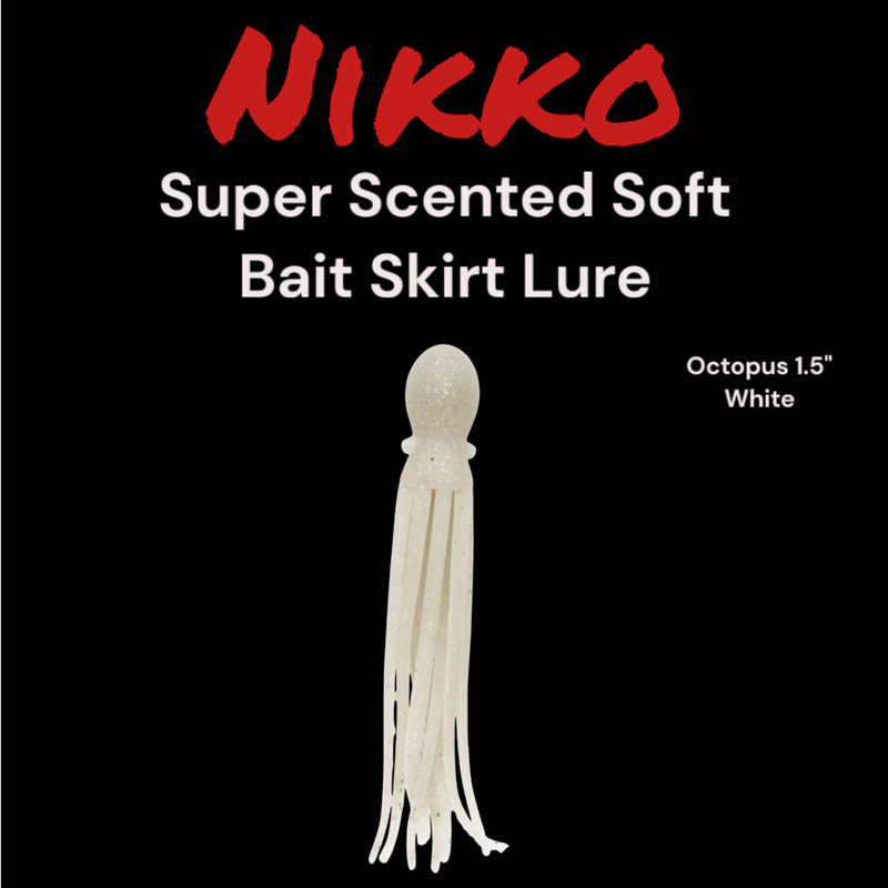 Nikko 1.5 Inch White Octopus Hoochie