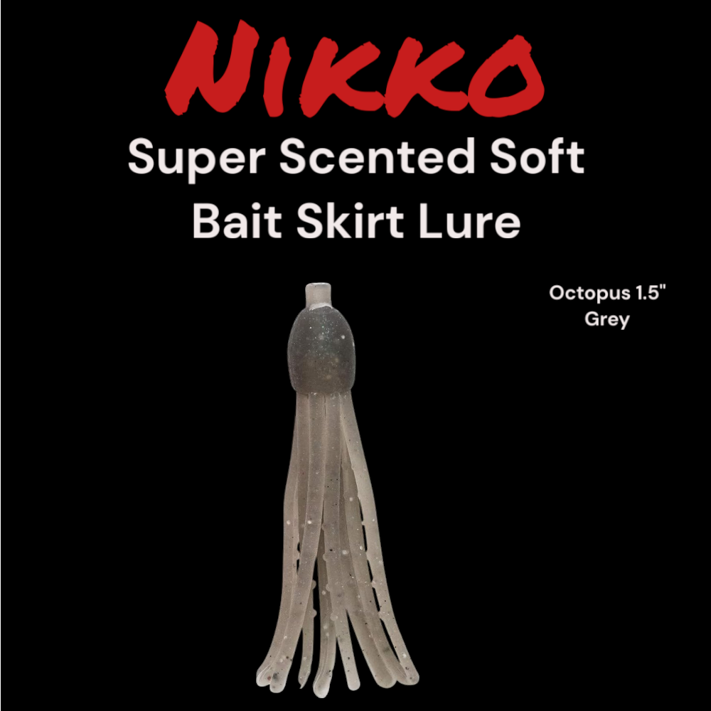 Nikko 1.5 Inch Grey Octopus Hoochie