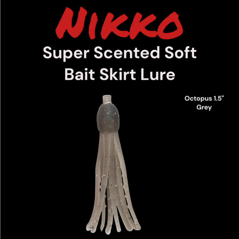 Nikko 1.5 Inch Grey Octopus Hoochie