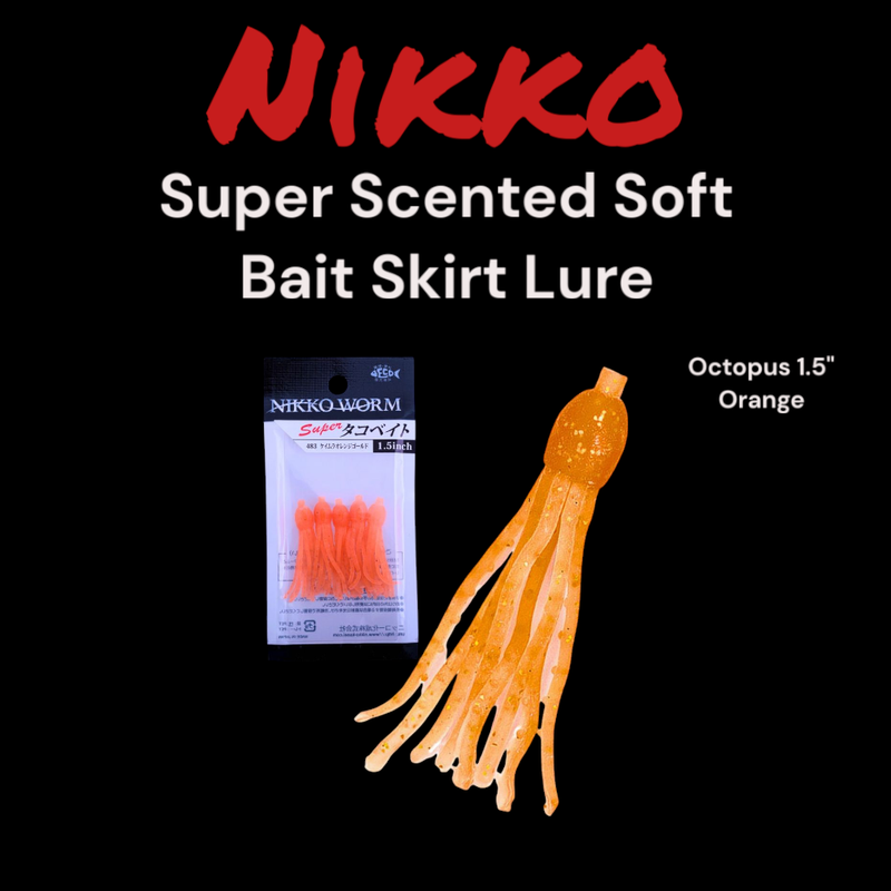 Nikko. 1.5 Inch Orange Octopus Hoochie