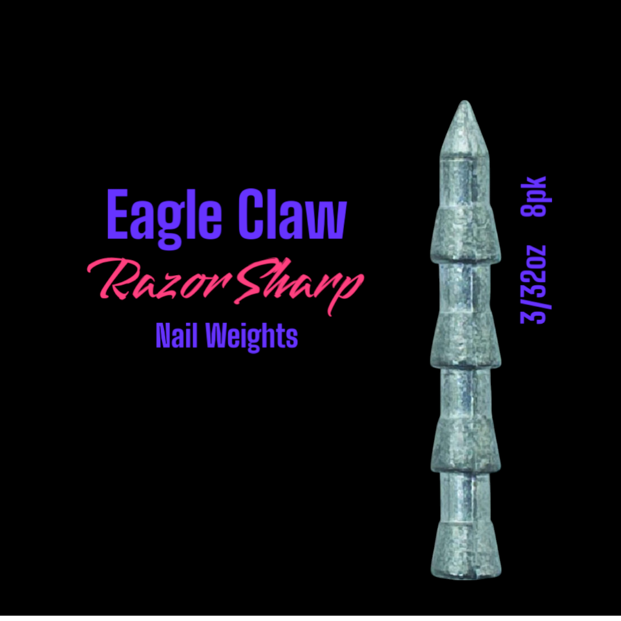Nail Weight 3/32 8 Pk Eagle Claw