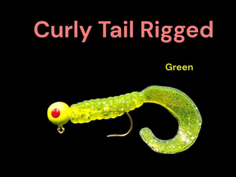 Curly Tails Rigged Green