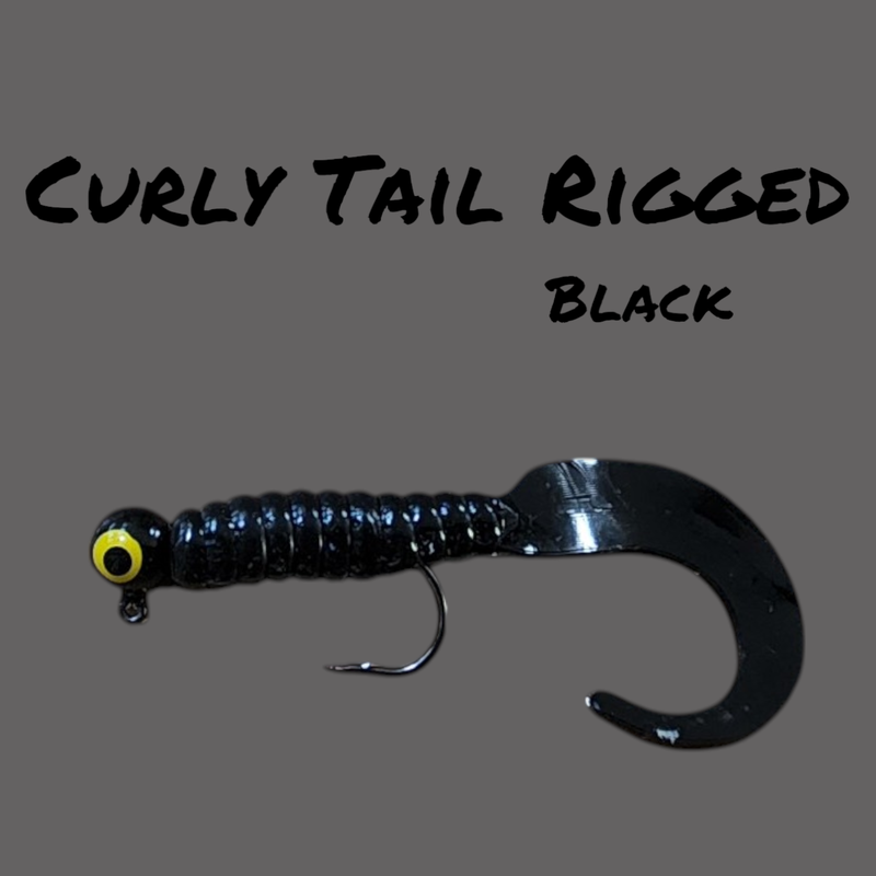 Curly Tails Rigged Black