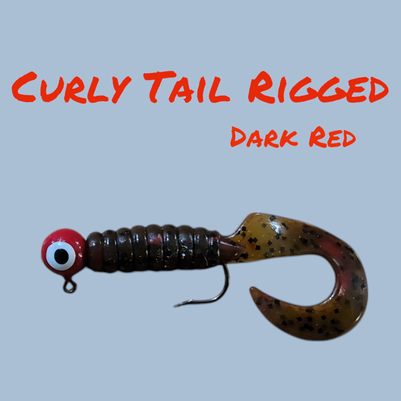 Curly Tails Rigged Dark Red