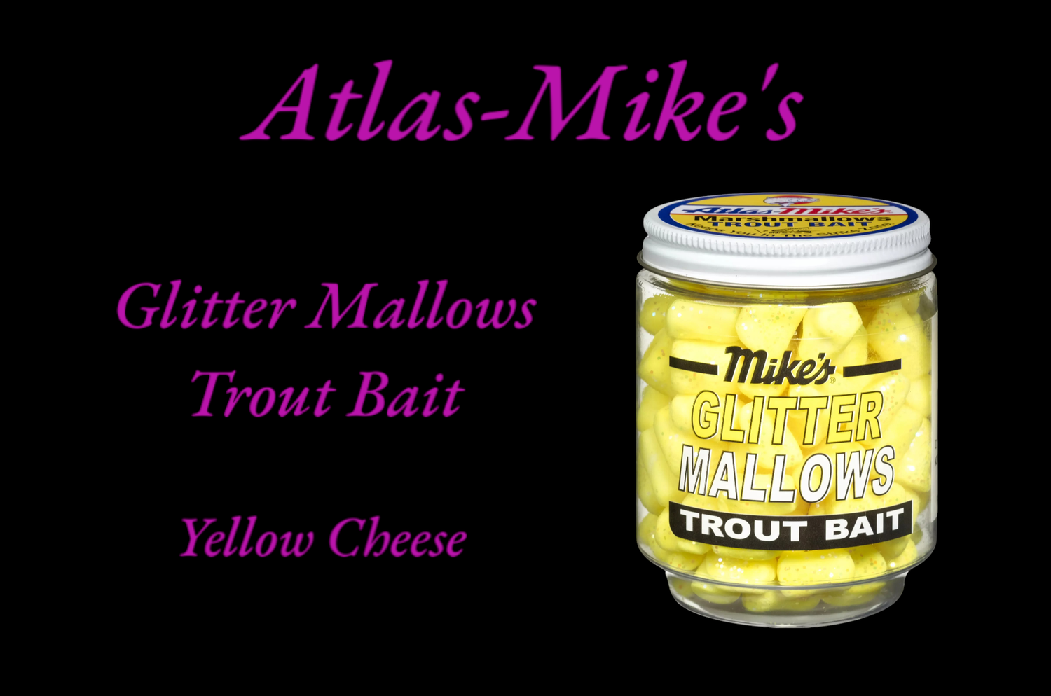 Mikes Glitter Mallows Trout Bait Yellow Cheese
