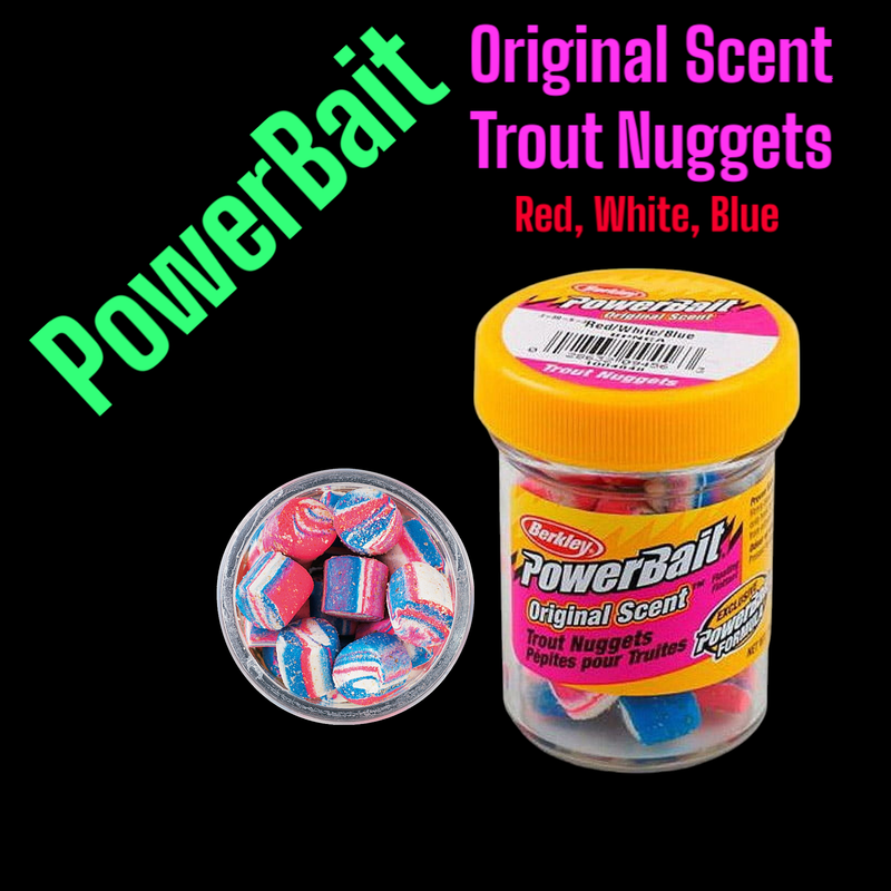 Power Bait Original Scent Trout Nuggets Red/White/Blue