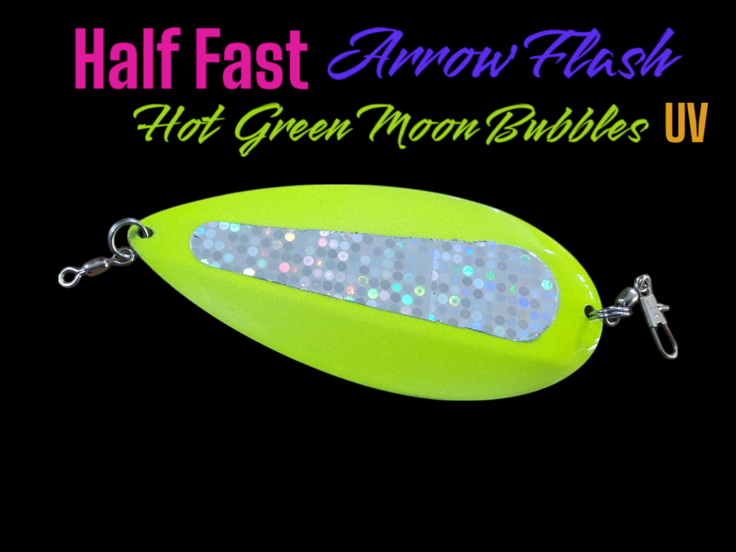 Half Fast Arrow Flash Hot Green/ Moon Bubbles