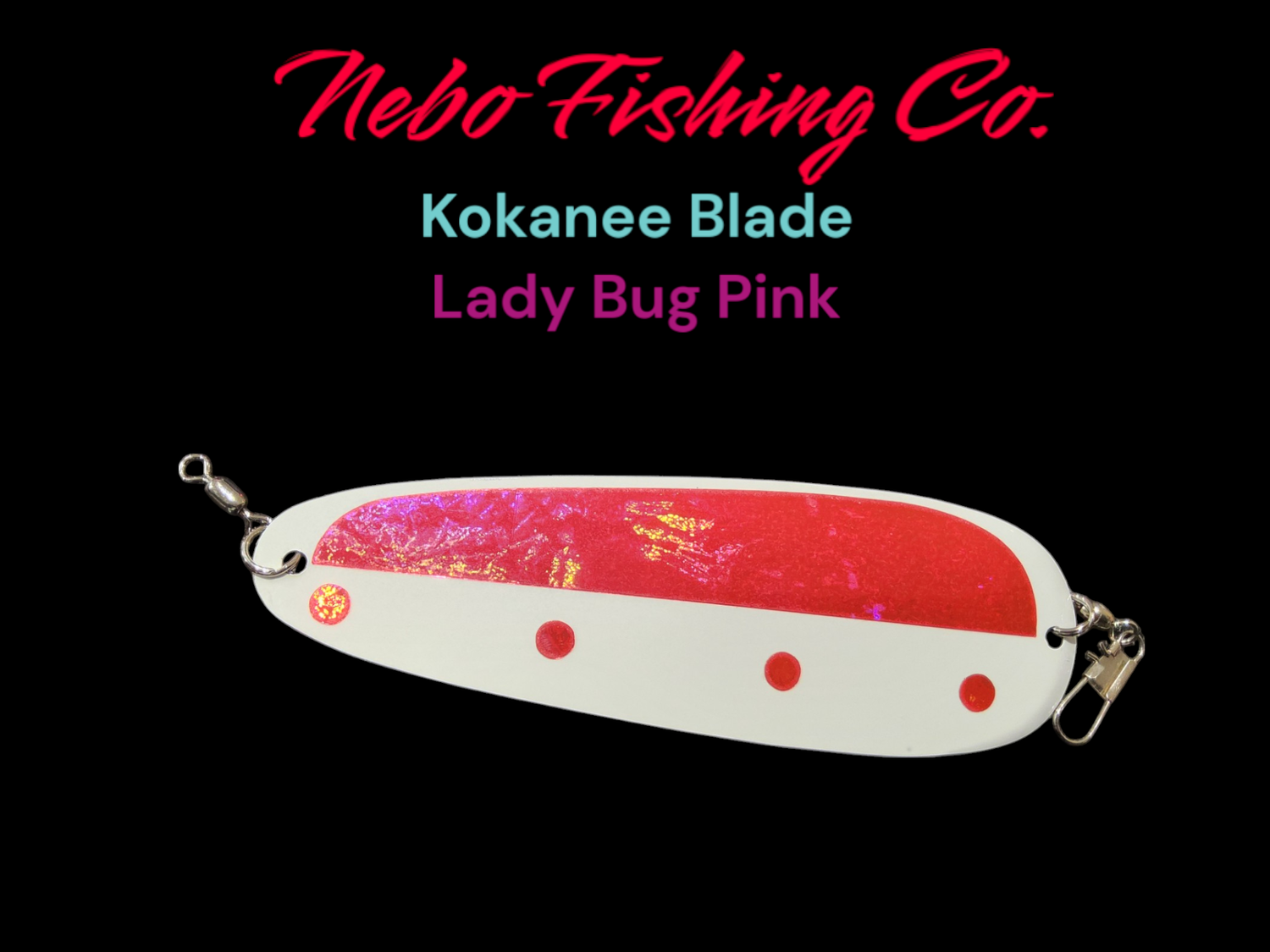 Nebo Kokanee Blade Lady Bug Pink