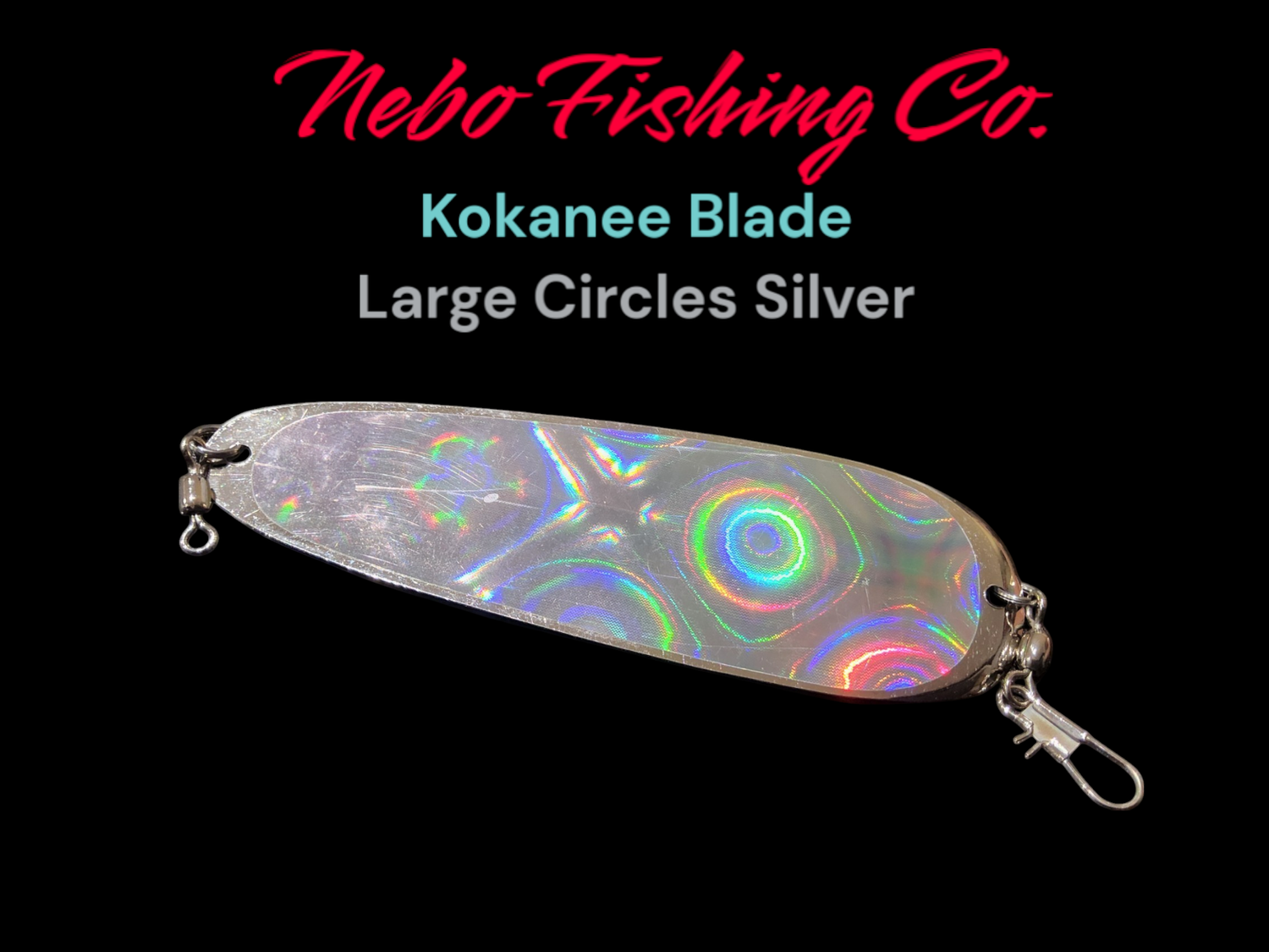 5&quot; Nebo Kokanee Blade Large Circles Silver