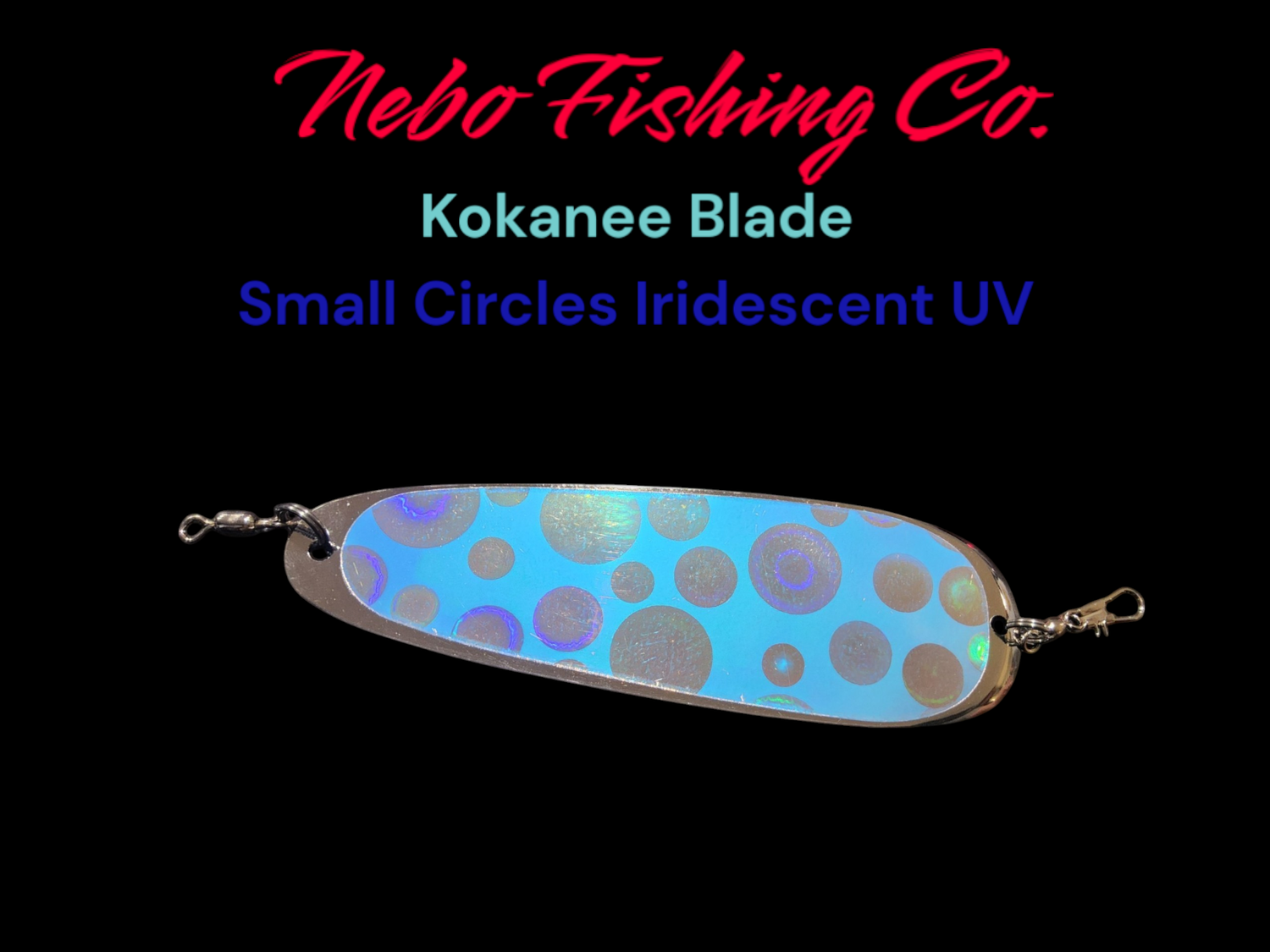 5&quot; Nebo Kokanee Blade Small Circles Iridescent UV