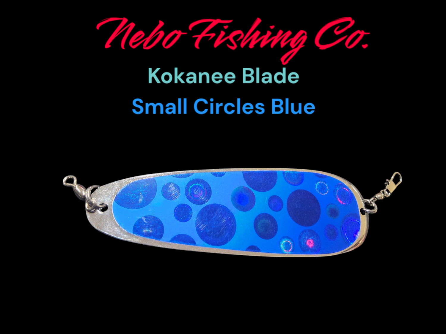 5&quot; Nebo Kokanee Blade Small Circles Blue
