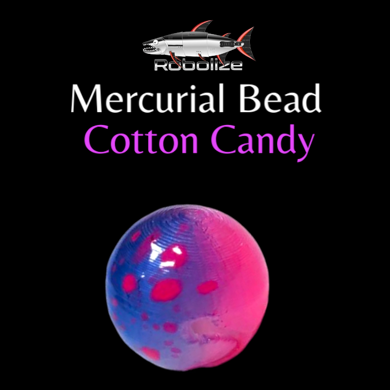 Mercurial Bead 10mm Neutral Cotton Candy