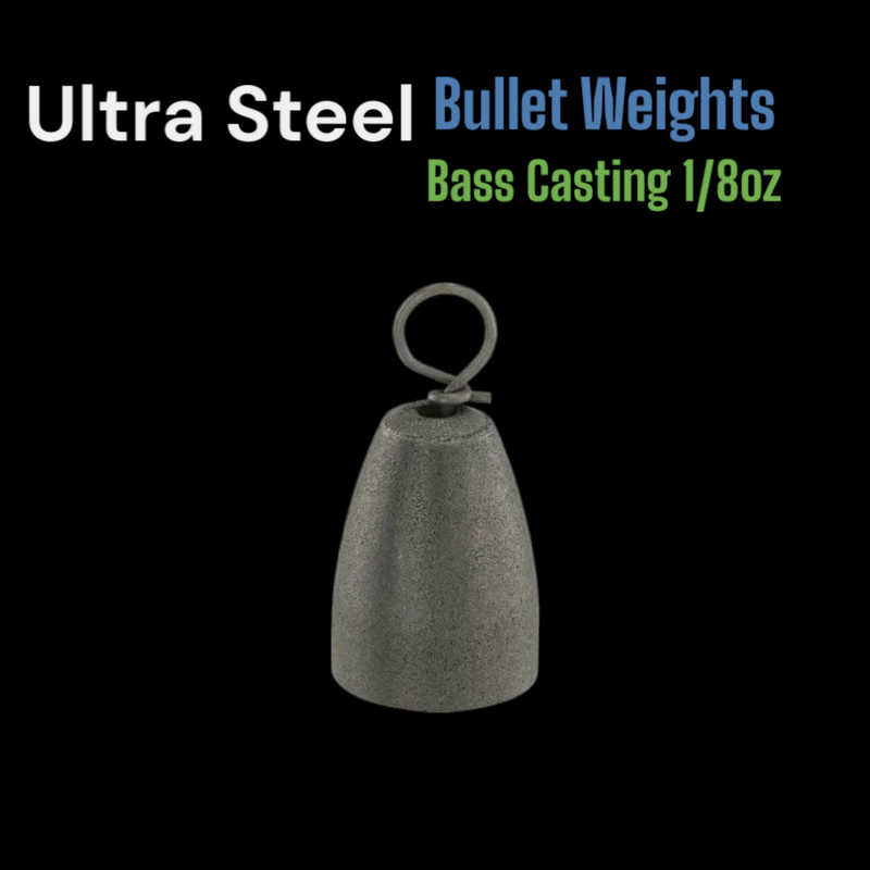 Ultra Steel Bullet Weights 1/8 oz Bass Castings 6 pcs