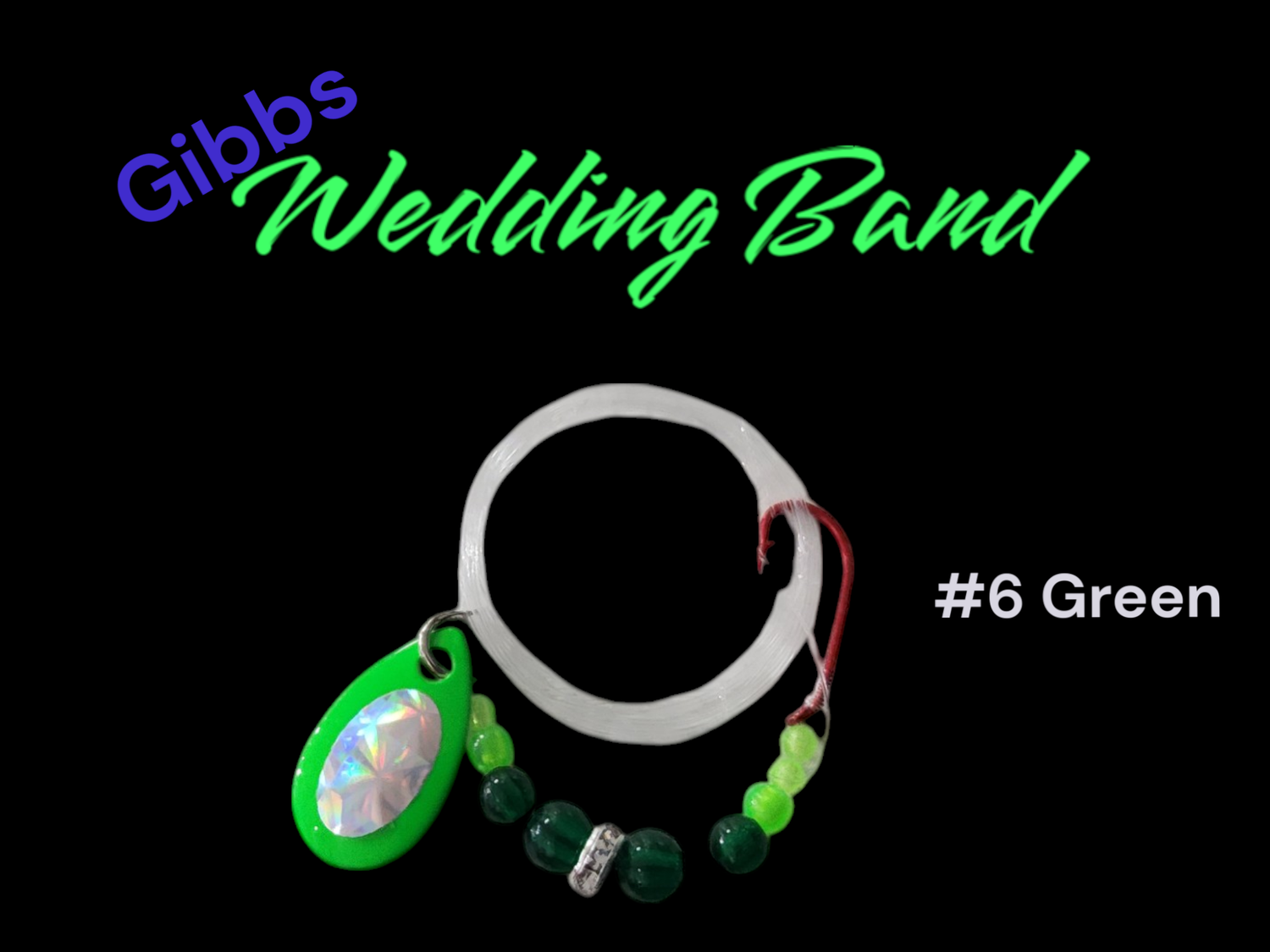 Wedding Band #6 Green Bead