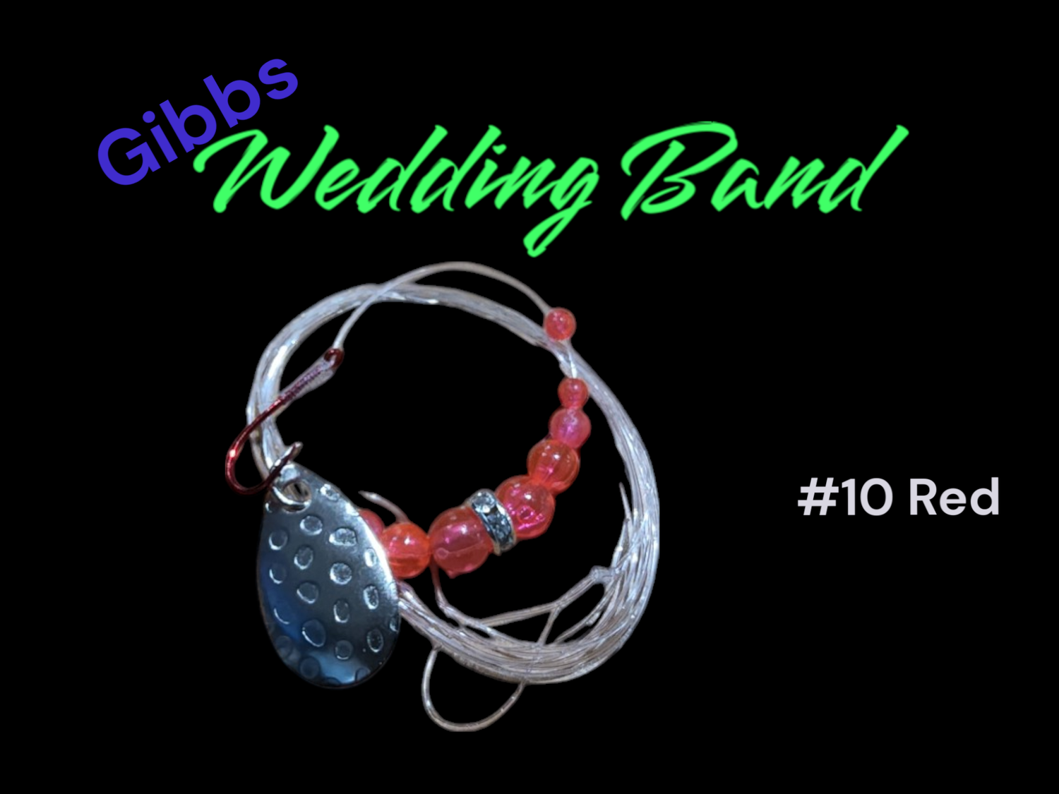 Wedding Band #10 Red Bead
